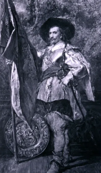 Framed Print : A standard bearer, 1897. Artist: Sir John Gilbert Framed Print : A standard bearer, 1897. Artist: Sir John Gilbert