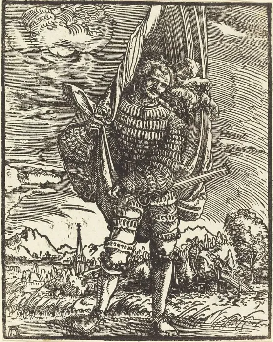 Framed Print : The Standard Bearer, c. 1516 / 1518. Creator: Albrecht Altdorfer Framed Print : The Standard Bearer, c. 1516 / 1518. Creator: Albrecht Altdorfer