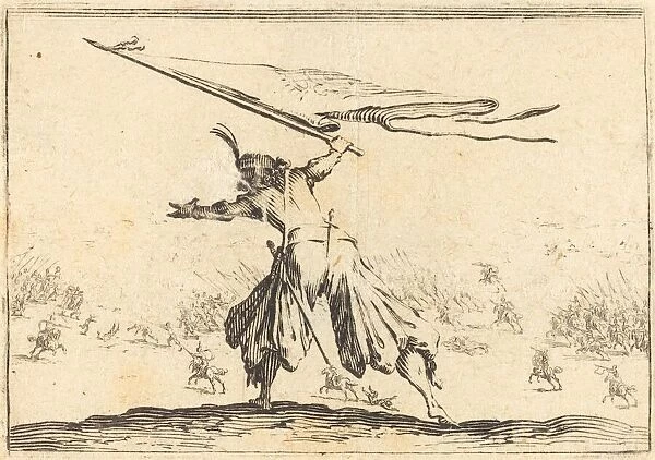 Standard Bearer, c. 1622. Creator: Jacques Callot