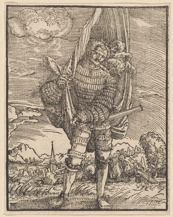 Framed Print : The standard bearer, c.1516-1518. Creator: Altdorfer, Albrecht (around 1480-1538) Framed Print : The standard bearer, c.1516-1518. Creator: Altdorfer, Albrecht (around 1480-1538)
