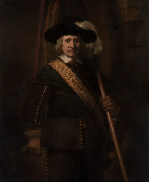 Framed Print : The Standard Bearer (Floris Soop, 1604-1657), 1654. Creator: Rembrandt Harmensz van Rijn Framed Print : The Standard Bearer (Floris Soop, 1604-1657), 1654. Creator: Rembrandt Harmensz van Rijn