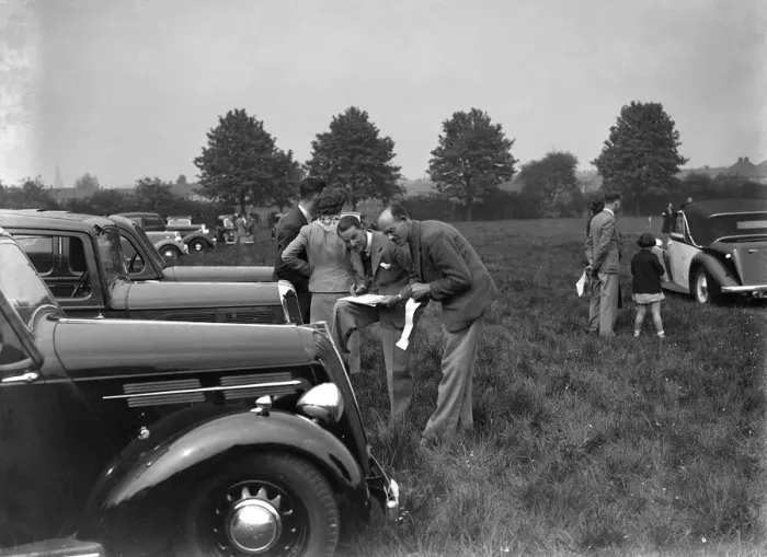 Framed Print : Standard Car Owners Club Gymkhana, 8 May 1938. Artist: Bill Brunell Framed Print : Standard Car Owners Club Gymkhana, 8 May 1938. Artist: Bill Brunell