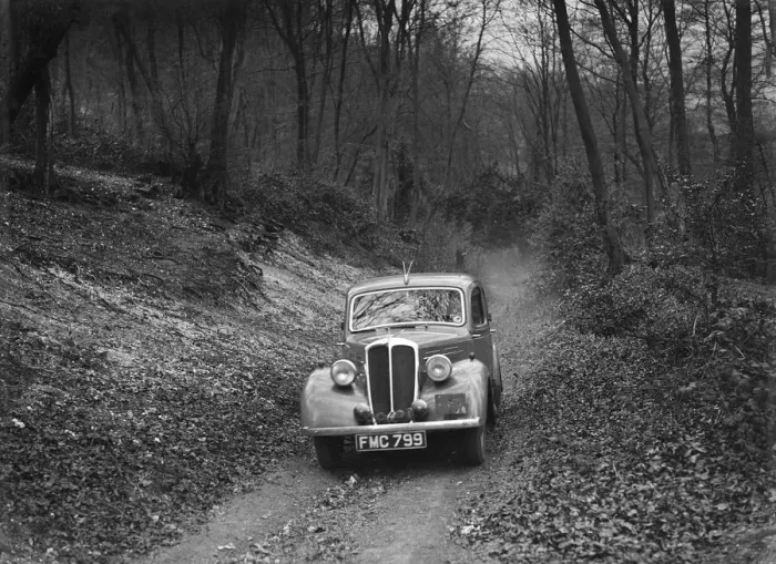 Framed Print : Standard Twelve competing in the Standard Car Owners Club Southern Counties Trial, 1938 Framed Print : Standard Twelve competing in the Standard Car Owners Club Southern Counties Trial, 1938
