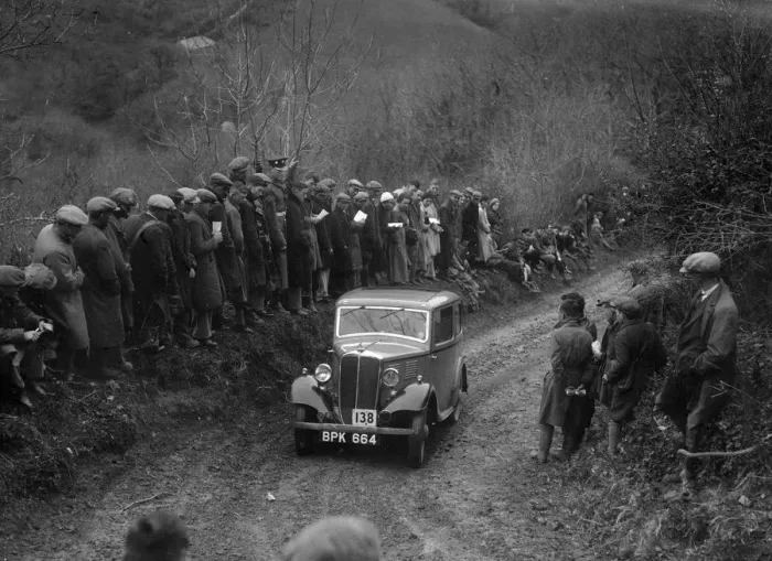 Framed Print : Standard of CS John competing in the MCC Lands End Trial, 1935. Artist: Bill Brunell Framed Print : Standard of CS John competing in the MCC Lands End Trial, 1935. Artist: Bill Brunell