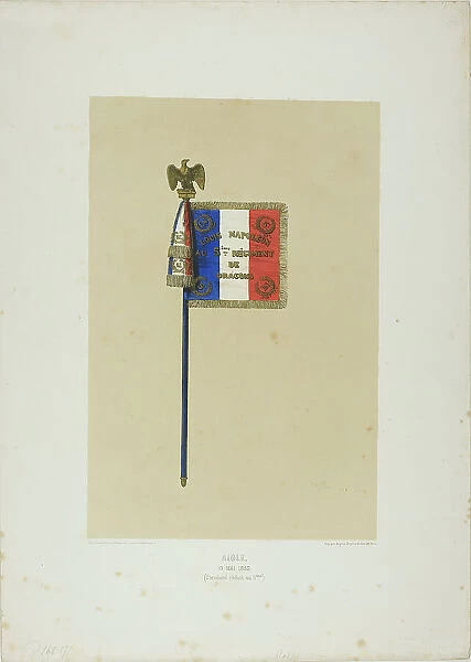 Standard: Louis Napoleon to the 5th Dragoon Regiment, May 10, 1852. Creator: Auguste Raffet