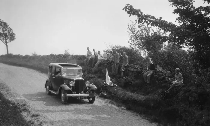 Framed Print : Standard saloon competing in the RSAC Scottish Rally, 1930s. Artist: Bill Brunell Framed Print : Standard saloon competing in the RSAC Scottish Rally, 1930s. Artist: Bill Brunell