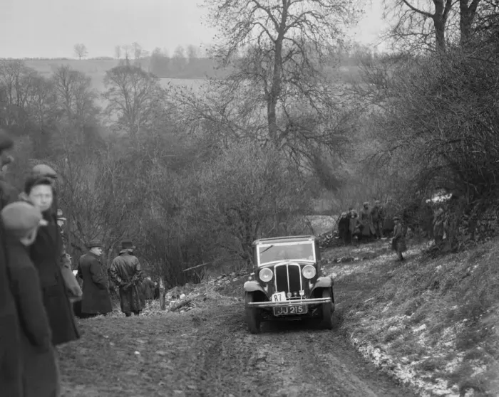 Framed Print : Standard Nine saloon of Mrs M Vaughan competing in the Sunbac Colmore Trial, Gloucestershire, 1933 Framed Print : Standard Nine saloon of Mrs M Vaughan competing in the Sunbac Colmore Trial, Gloucestershire, 1933
