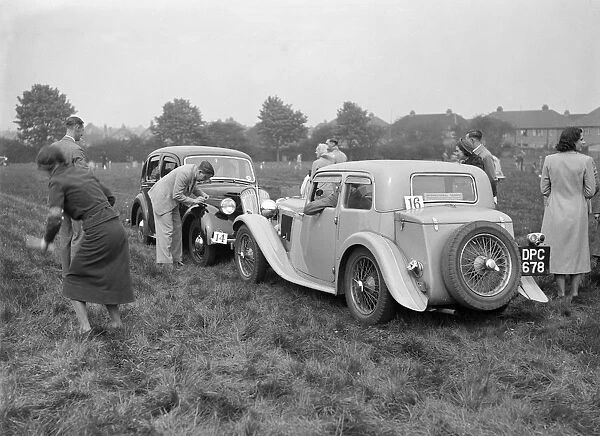 Standard SS II and Standard Flying Twelve at the Standard Car Owners Club Gymkhana, 8 May 1938