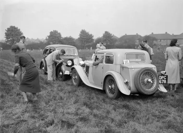 Framed Print : Standard SS II and Standard Flying Twelve at the Standard Car Owners Club Gymkhana, 8 May 1938 Framed Print : Standard SS II and Standard Flying Twelve at the Standard Car Owners Club Gymkhana, 8 May 1938