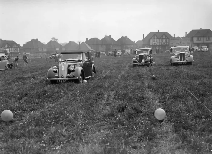 Framed Print : Two Standard Twelves and a Standard Nine at the Standard Car Owners Club Gymkhana, 8 May 1938 Framed Print : Two Standard Twelves and a Standard Nine at the Standard Car Owners Club Gymkhana, 8 May 1938