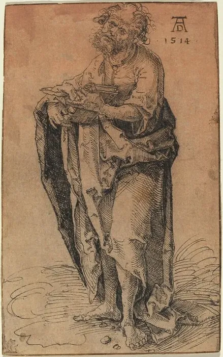 Framed Print : A Standing Apostle Holding a Book, c. 1510 or before. Creator: Hans von Kulmbach Framed Print : A Standing Apostle Holding a Book, c. 1510 or before. Creator: Hans von Kulmbach