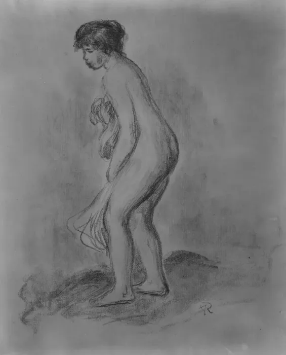 Framed Print : Standing Bather, 1896. Creator: Pierre-Auguste Renoir Framed Print : Standing Bather, 1896. Creator: Pierre-Auguste Renoir