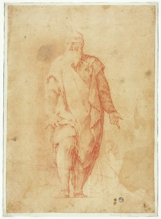 Framed Print : Standing Bearded Man, n.d. Creator: Luca Giordano Framed Print : Standing Bearded Man, n.d. Creator: Luca Giordano