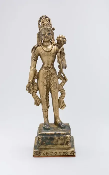 Framed Print : Standing Bodhisattva Avalokiteshvara Holding a Lotus Flower, early 9th century Framed Print : Standing Bodhisattva Avalokiteshvara Holding a Lotus Flower, early 9th century