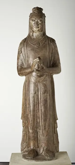Framed Print : Standing Bodhisattva, Northern Qi dynasty, 550-577. Creator: Unknown Framed Print : Standing Bodhisattva, Northern Qi dynasty, 550-577. Creator: Unknown