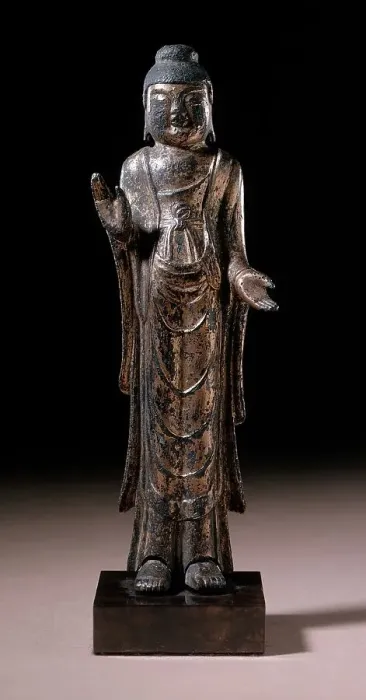 Framed Print : Standing Buddha, 9th-early 10th century. Creator: Unknown Framed Print : Standing Buddha, 9th-early 10th century. Creator: Unknown