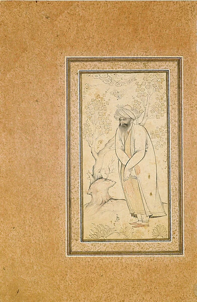 A Standing Dervish. Artist: Muhammad Muhsin (active Mid of 17th cen. )