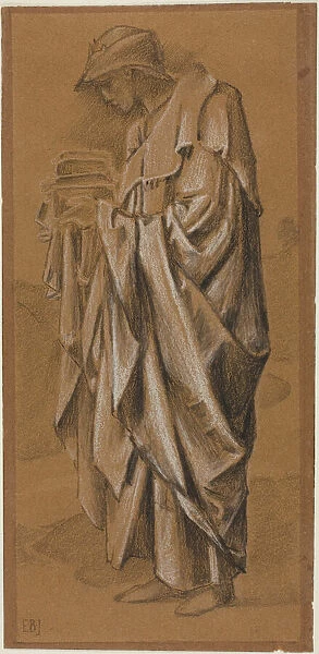 Standing Draped Figure in Profile to Left, c. 1888-1891