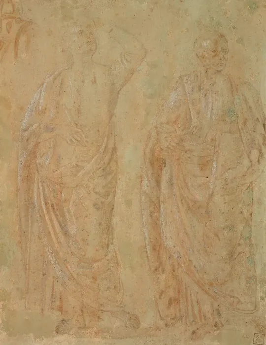 Framed Print : Two Standing Draped Male Figures, n.d. Creator: Perugino Framed Print : Two Standing Draped Male Figures, n.d. Creator: Perugino