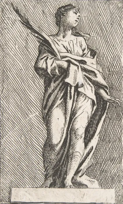 Framed Print : Standing Female Figure, ca. 1739-40. ca. 1739-40. Creator: Pierre Ignace Parrocel Framed Print : Standing Female Figure, ca. 1739-40. ca. 1739-40. Creator: Pierre Ignace Parrocel