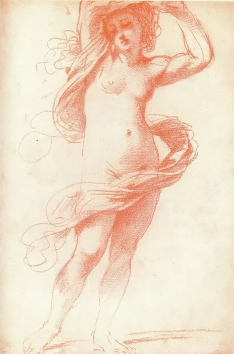 Framed Print : Standing Female Nude, (17th century), 1925 Framed Print : Standing Female Nude, (17th century), 1925