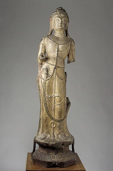 Standing figure of Bodhisattva, Tang dynasty, 8th-9th century. Creator: Unknown