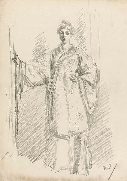 Standing Figure in a Chinese Gown, 1890-94. Creator: Theodore Roussel
