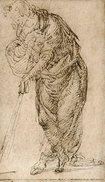 Standing Figure Leaning on a Staff, c.1510. Creator: Piero di Cosimo
