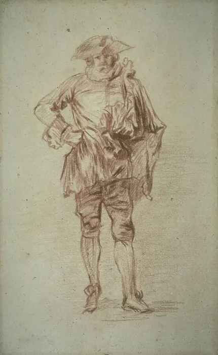 Framed Print : Standing Gentleman, n.d. Creator: Nicolas Lancret Framed Print : Standing Gentleman, n.d. Creator: Nicolas Lancret