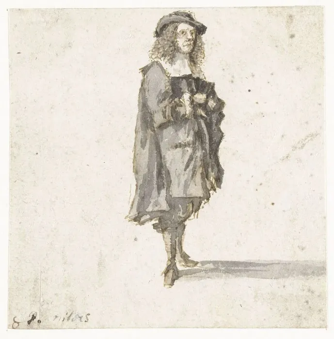 Framed Print : Standing man, 1633-1687. Creator: Gillis Neyts Framed Print : Standing man, 1633-1687. Creator: Gillis Neyts