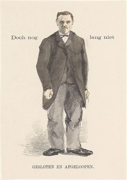 Standing man in overcoat, 1878-1917. Creator: Theo van Hoytema