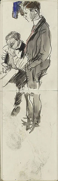 Standing man, possibly next to a cobbler, 1875-1934. Creator: Isaac Lazerus Israels