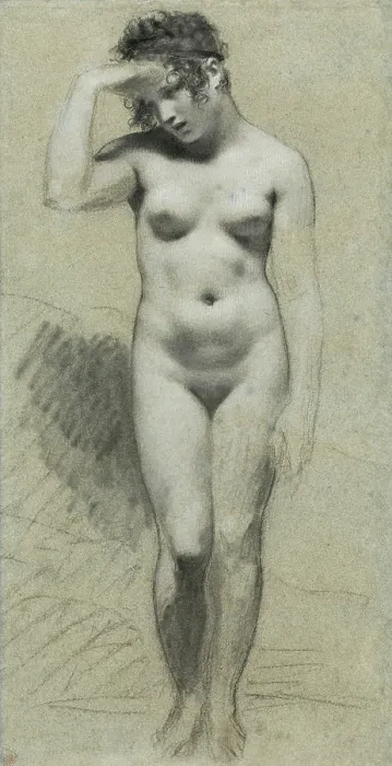 Framed Print : Standing Nude, 1806 or 1807. Creator: Pierre-Paul Prud'hon. Standing Nude, 1806 or 1807. Creator: Pierre-Paul Prud'hon