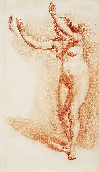 Standing Nude Woman with Upraised Arms, between circa 1665 and circa 1670. Creator: Adriaen van de Velde