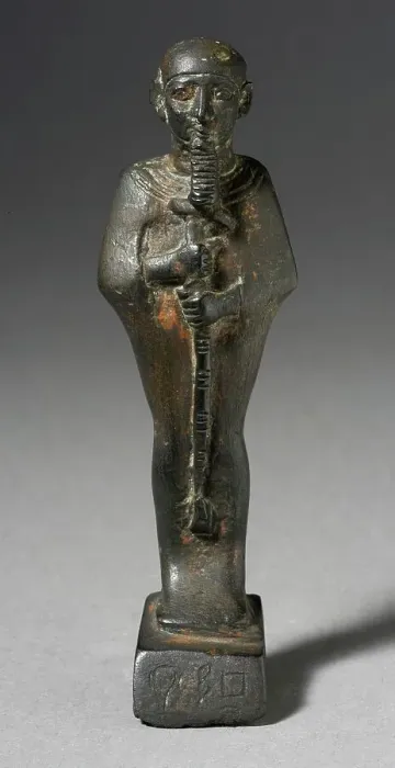 Framed Print : Standing Ptah Figurine, Late Period-Ptolemaic Period (probably between 380-100 BCE). Creator: Unknown Framed Print : Standing Ptah Figurine, Late Period-Ptolemaic Period (probably between 380-100 BCE). Creator: Unknown