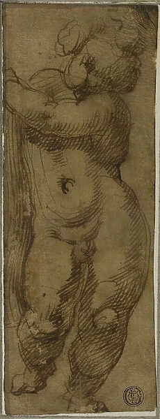 Standing Putto Seen from the Front: Study for the Virgin in Glory with Saints... 1570 / 75. Creator: Bartolomeo Passarotti