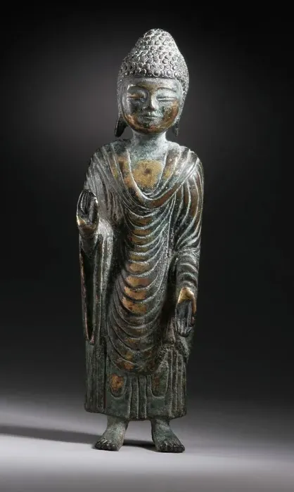 Framed Print : Standing Shakyamuni Buddha, Late 7th-8th century. Creator: Unknown Framed Print : Standing Shakyamuni Buddha, Late 7th-8th century. Creator: Unknown