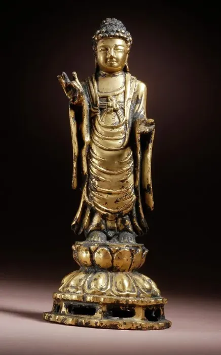 Framed Print : Standing Shakyamuni Buddha, Late 7th-8th century. Creator: Unknown Framed Print : Standing Shakyamuni Buddha, Late 7th-8th century. Creator: Unknown