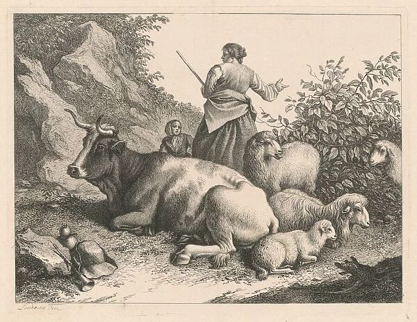 Standing Shepherdess with a Child, after 1776. Creator: Francesco Londonio
