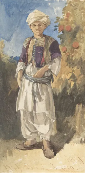 Framed Print : Standing Turkish Youth, 1844. Creator: William James Muller Framed Print : Standing Turkish Youth, 1844. Creator: William James Muller