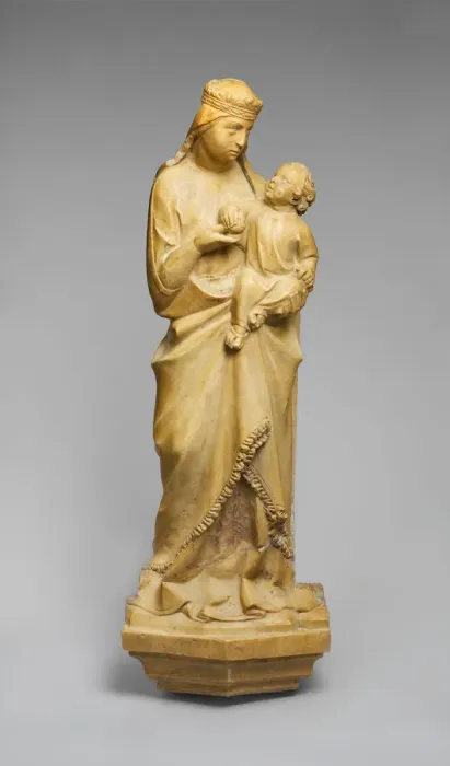 Framed Print : Standing Virgin and Child, Italian, probably early 20th century (late 13th century style) Framed Print : Standing Virgin and Child, Italian, probably early 20th century (late 13th century style)