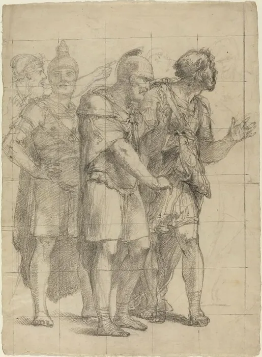 Framed Print : Four Standing Warriors, c. 1820. Creator: Pietro Fancelli Framed Print : Four Standing Warriors, c. 1820. Creator: Pietro Fancelli