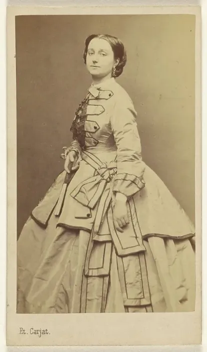 Framed Print : Standing Woman, 1865-1870. Creator: Etienne Carjat Framed Print : Standing Woman, 1865-1870. Creator: Etienne Carjat