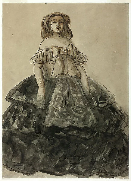 Standing Woman, c. 1870–1875. Creator: Constantin Guys