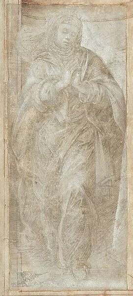 Standing Woman with Her Hands Clasped in Prayer, c. 1488. Creator: Filippino Lippi