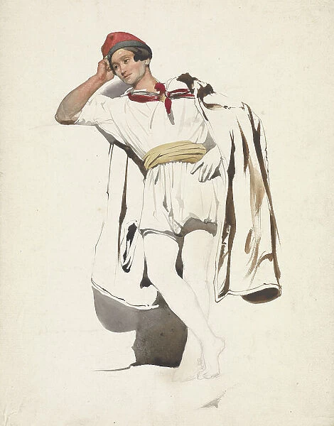 Standing young man, 1825-1873. Creator: Pierre Louis Dubourcq