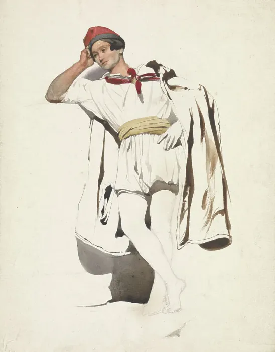Framed Print : Standing young man, 1825-1873. Creator: Pierre Louis Dubourcq Framed Print : Standing young man, 1825-1873. Creator: Pierre Louis Dubourcq
