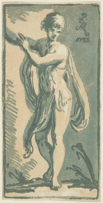 Framed Print : A Standing Youth Gesturing to His Right, 1723. Creators: Anton Maria Zanetti, Parmigianino Framed Print : A Standing Youth Gesturing to His Right, 1723. Creators: Anton Maria Zanetti, Parmigianino