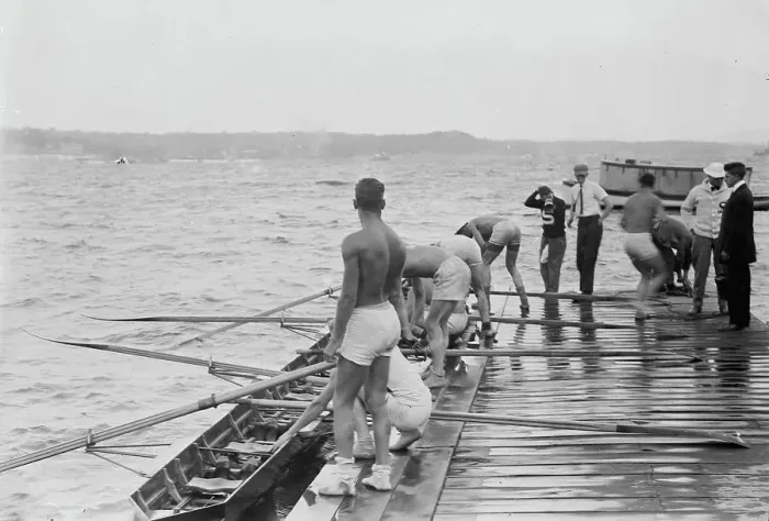 Framed Print : Stanford University crew, Hudson River, New York, near Poughkeepsie, between c1910 and c1915. Creator: Bain News Service Framed Print : Stanford University crew, Hudson River, New York, near Poughkeepsie, between c1910 and c1915. Creator: Bain News Service