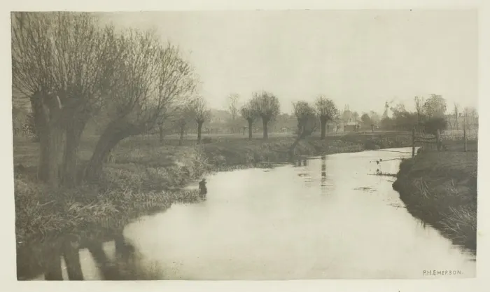 Framed Print : Stanstead from the Lea, 1880s. Creator: Peter Henry Emerson Framed Print : Stanstead from the Lea, 1880s. Creator: Peter Henry Emerson